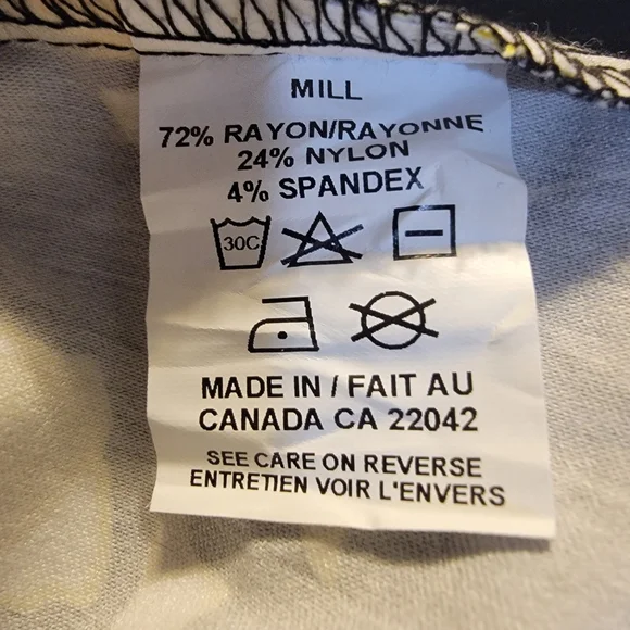 Margaret M Black and Yellow Floral A-Line Skirt - Picture 5 of 7